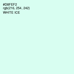 #D8FEF2 - White Ice Color Image